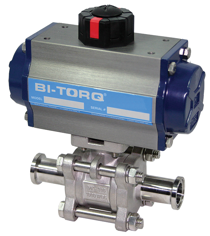 IS-3TC (Sanitary) Pneumatic Actuated Stainless Steel Ball Valves