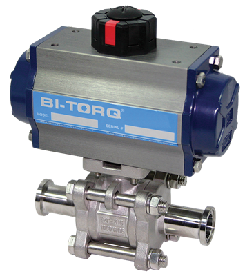 IS-3TC (Sanitary) Pneumatic Actuated Stainless Steel Ball Valves